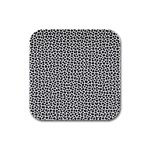 Marble Cracked Pattern Surface Rubber Square Coaster (4 pack)