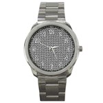 Marble Cracked Pattern Surface Sport Metal Watch