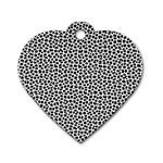 Marble Cracked Pattern Surface Dog Tag Heart (Two Sides)