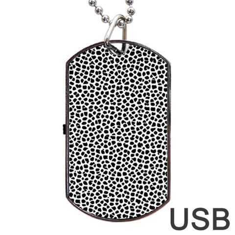 Marble Cracked Pattern Surface Dog Tag USB Flash (One Side) from ArtsNow.com Front