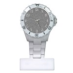 Marble Cracked Pattern Surface Plastic Nurses Watch