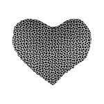 Marble Cracked Pattern Surface Standard 16  Premium Flano Heart Shape Cushions