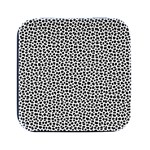 Marble Cracked Pattern Surface Square Metal Box (Black)