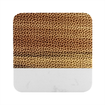 Marble Cracked Pattern Surface Marble Wood Coaster (Square)