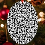 Marble Cracked Pattern Surface UV Print Acrylic Ornament Oval