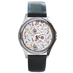 Coffee Mania Caffeine Round Metal Watch