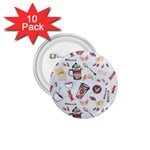 Coffee Mania Caffeine 1.75  Buttons (10 pack)