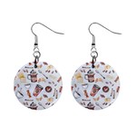 Coffee Mania Caffeine Mini Button Earrings