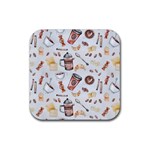 Coffee Mania Caffeine Rubber Coaster (Square)