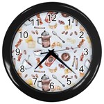 Coffee Mania Caffeine Wall Clock (Black)