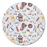 Coffee Mania Caffeine Magnet 5  (Round)