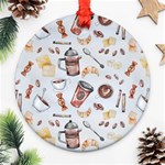 Coffee Mania Caffeine Round Ornament (Two Sides)