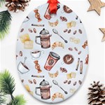 Coffee Mania Caffeine Oval Ornament (Two Sides)