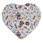 Coffee Mania Caffeine Heart Ornament (Two Sides)