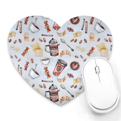 Coffee Mania Caffeine Heart Mousepad from ArtsNow.com Front