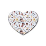 Coffee Mania Caffeine Rubber Heart Coaster (4 pack)