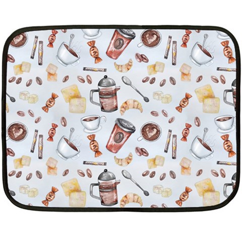 Coffee Mania Caffeine Fleece Blanket (Mini) from ArtsNow.com 35 x27  Blanket