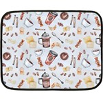 Coffee Mania Caffeine Two Sides Fleece Blanket (Mini)