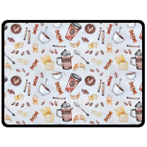 Coffee Mania Caffeine Fleece Blanket (Large) from ArtsNow.com 80 x60  Blanket Front