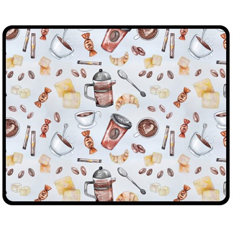 Coffee Mania Caffeine Fleece Blanket (Medium) from ArtsNow.com 60 x50  Blanket Front