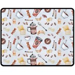 Coffee Mania Caffeine Fleece Blanket (Medium)