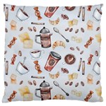 Coffee Mania Caffeine Large Cushion Case (One Side)