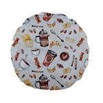 Coffee Mania Caffeine Standard 15  Premium Round Cushions