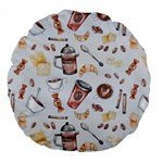 Coffee Mania Caffeine Large 18  Premium Round Cushions