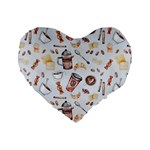 Coffee Mania Caffeine Standard 16  Premium Heart Shape Cushions