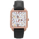 Coffee Mania Caffeine Rose Gold Leather Watch 