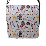 Coffee Mania Caffeine Flap Closure Messenger Bag (L)