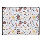 Coffee Mania Caffeine Two Sides Fleece Blanket (Small)