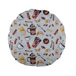 Coffee Mania Caffeine Standard 15  Premium Flano Round Cushions