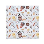 Coffee Mania Caffeine Square Satin Scarf (30  x 30 )