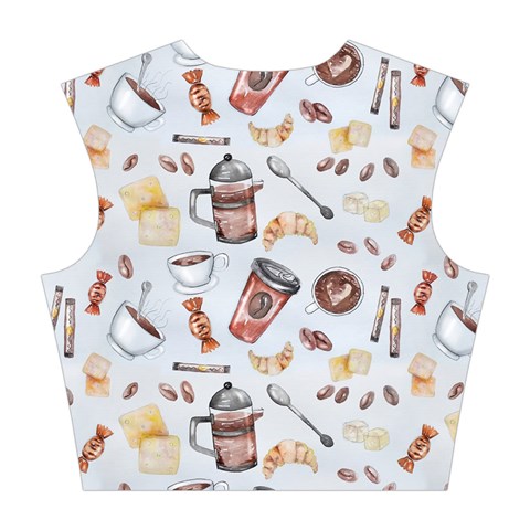 Coffee Mania Caffeine Cotton Crop Top from ArtsNow.com Back