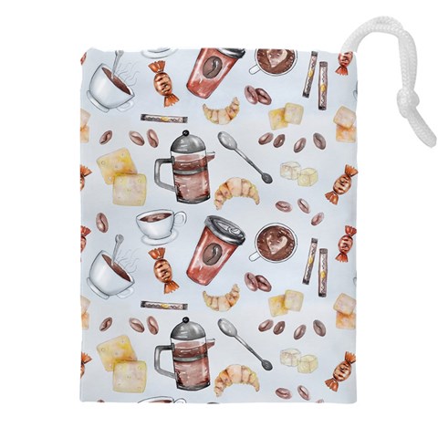 Coffee Mania Caffeine Drawstring Pouch (5XL) from ArtsNow.com Front