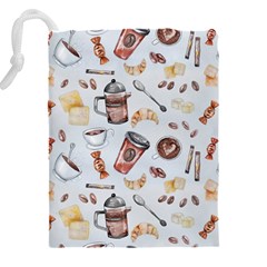 Coffee Mania Caffeine Drawstring Pouch (5XL) from ArtsNow.com Back