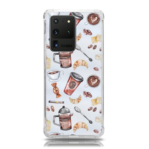 Coffee Mania Caffeine Samsung Galaxy S20 Ultra 6.9 Inch TPU UV Case from ArtsNow.com Front