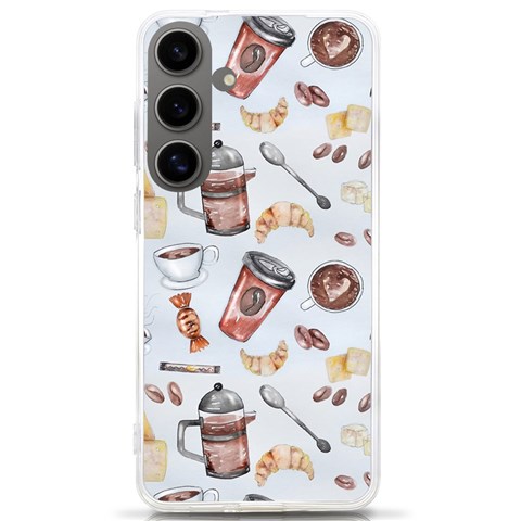 Coffee Mania Caffeine Samsung Galaxy S24 Ultra 6.9 Inch TPU UV Case from ArtsNow.com Front