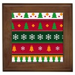 Christmas Time Pattern Christmas Ornament Framed Tile