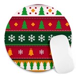 Christmas Time Pattern Christmas Ornament Round Mousepad