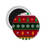 Christmas Time Pattern Christmas Ornament 2.25  Magnets