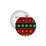 Christmas Time Pattern Christmas Ornament 1.75  Buttons