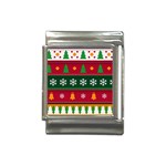 Christmas Time Pattern Christmas Ornament Italian Charm (13mm)