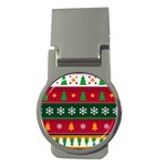 Christmas Time Pattern Christmas Ornament Money Clips (Round) 