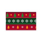 Christmas Time Pattern Christmas Ornament Sticker (Rectangular)