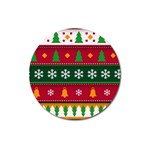 Christmas Time Pattern Christmas Ornament Magnet 3  (Round)