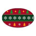 Christmas Time Pattern Christmas Ornament Oval Magnet