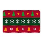 Christmas Time Pattern Christmas Ornament Magnet (Rectangular)