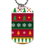 Christmas Time Pattern Christmas Ornament Dog Tag (One Side)